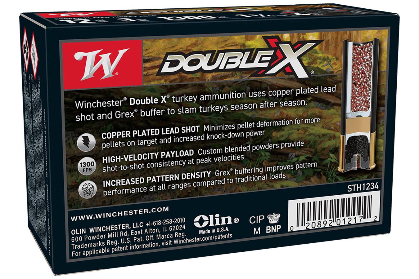 WINCHESTER AMMO 12 Gauge 3 In 1-3/4 oz 4 Shot Shotshell High Velocity Double X 10/Box